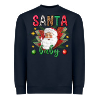 Navy Santa baby Christmas Heavyweight Sweatshirt - NancyCooperArtShop