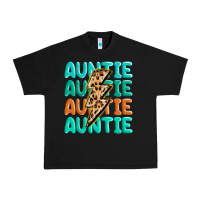 Black auntıe with lightning bolt Urban Heavy Tee - MaliasSmallBusiness