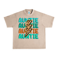 French Oak auntıe with lightning bolt Urban Heavy Tee - MaliasSmallBusiness