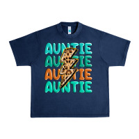 Navy auntıe with lightning bolt Urban Heavy Tee - MaliasSmallBusiness