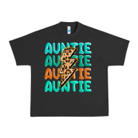 Pigment Black auntıe with lightning bolt Urban Heavy Tee - MaliasSmallBusiness