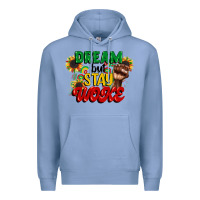 Colony Blue dream but stay woke juneteenth Premium Hoodie - CowGirlArtShop