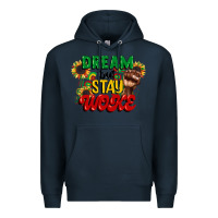 Navy dream but stay woke juneteenth Premium Hoodie - CowGirlArtShop