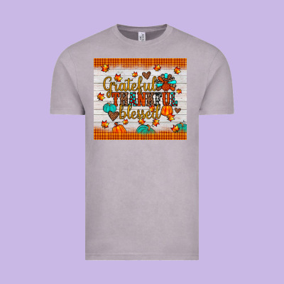 Grateful Thankful Blessed Vintage Tee Designed By Jahusdesignshop