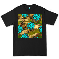 Black camouflage leopard gemstone seamless pattern Premium Tee - BundleAndBundleShop