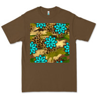 Cacao camouflage leopard gemstone seamless pattern Premium Tee - BundleAndBundleShop