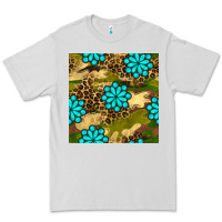 Dove Grey camouflage leopard gemstone seamless pattern Premium Tee - BundleAndBundleShop
