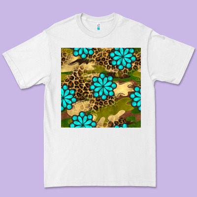 Camouflage Leopard Gemstone Seamless Pattern Premium Tee Designed By Bundleandbundleshop