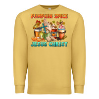 Antique Gold pumpkin spice and jesus christ Premium Sweatshirt - CowGirlArtShop