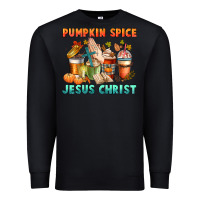 Black pumpkin spice and jesus christ Premium Sweatshirt - CowGirlArtShop