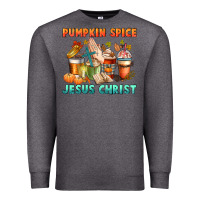 Charcoal Heather pumpkin spice and jesus christ Premium Sweatshirt - CowGirlArtShop