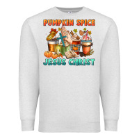 Oatmeal Heather pumpkin spice and jesus christ Premium Sweatshirt - CowGirlArtShop