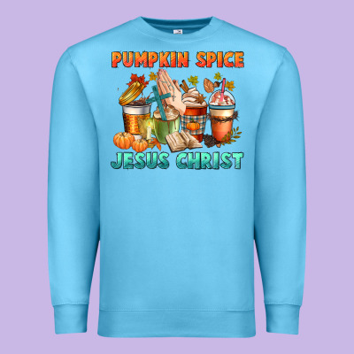 Pumpkin Spice And Jesus Christ Premium Sweatshirt Designed By Cowgirlartshop