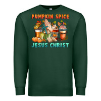 Sports Green pumpkin spice and jesus christ Premium Sweatshirt - CowGirlArtShop