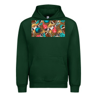 Forest Green american  football with turquoise license plate Urban Hoodie - BundleAndBundleShop