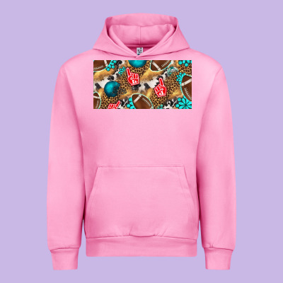 American  Football With Turquoise License Plate Urban Hoodie Designed By Bundleandbundleshop
