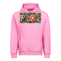 Fuchsia Pink american  football with turquoise license plate Urban Hoodie - BundleAndBundleShop