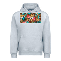 Heather Grey american  football with turquoise license plate Urban Hoodie - BundleAndBundleShop