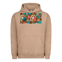 Pigment Burro american  football with turquoise license plate Urban Hoodie - BundleAndBundleShop