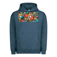 Pigment Midnight Navy american  football with turquoise license plate Urban Hoodie - BundleAndBundleShop