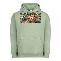Pigment Oil Green american  football with turquoise license plate Urban Hoodie - BundleAndBundleShop