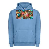 Pigment Pebble Blue american  football with turquoise license plate Urban Hoodie - BundleAndBundleShop