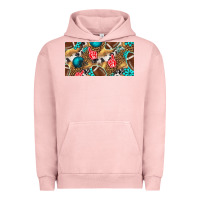 Pigment Salmon american  football with turquoise license plate Urban Hoodie - BundleAndBundleShop