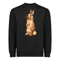 Black Bunny Heavyweight Sweatshirt - NancyCooperArtShop