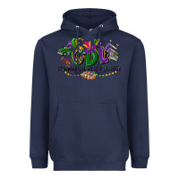 Navy cdl mardi gras Heavyweight Hoodie - CowGirlArtShop