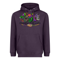 Plum cdl mardi gras Heavyweight Hoodie - CowGirlArtShop