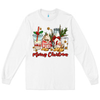 White santa fuel merry christmas Long Sleeve Tee - MaliasSmallBusiness