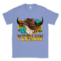 Colony Blue yeehaw bull skull Classic Tee - NancyCooperArtShop