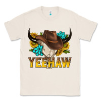 Natural yeehaw bull skull Classic Tee - NancyCooperArtShop