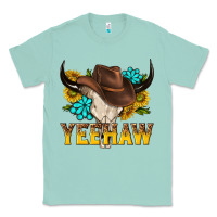 Seafoam yeehaw bull skull Classic Tee - NancyCooperArtShop