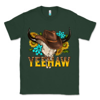 Sports Green yeehaw bull skull Classic Tee - NancyCooperArtShop