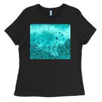 Turquoise Glitter Ladies Tee | Teevron