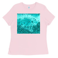 Bubblegum Pink turquoise glitter Ladies Tee - JahusDesignShop