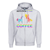 Heather Grey Before After Coffee Zipper Hoodie - Bettercallsaul
