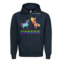 Navy Before After Coffee Zipper Hoodie - Bettercallsaul