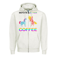 Oatmeal Heather Before After Coffee Zipper Hoodie - Bettercallsaul