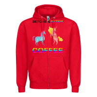 Red Before After Coffee Zipper Hoodie - Bettercallsaul
