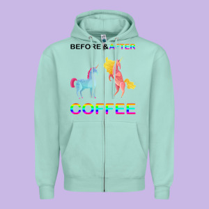 Before After Coffee Zipper Hoodie Designed By Bettercallsaul