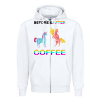 White Before After Coffee Zipper Hoodie - Bettercallsaul
