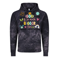 Cloud Black god is so much bigger than malia Vintage Hoodie - MaliasSmallBusiness