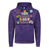 Cloud Purple god is so much bigger than malia Vintage Hoodie - MaliasSmallBusiness