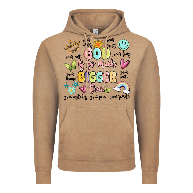 God Is So Much Bigger Than Malia Vintage Hoodie by MaliasSmallBusiness | Teevron