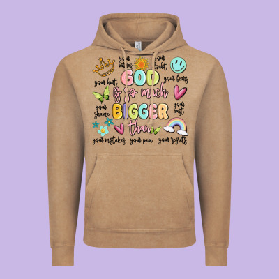 God Is So Much Bigger Than Malia Vintage Hoodie Designed By Maliassmallbusiness