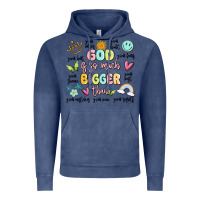Vintage Denim god is so much bigger than malia Vintage Hoodie - MaliasSmallBusiness