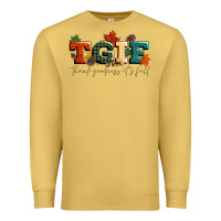 Antique Gold tgif thank goodness its fall Premium Sweatshirt - CowGirlArtShop