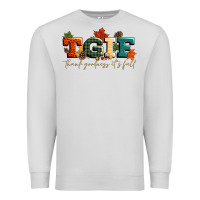 Dove Grey tgif thank goodness its fall Premium Sweatshirt - CowGirlArtShop
